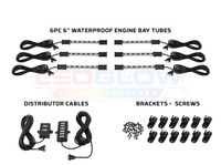 Engine Bay Lighting Add-On Kit for Smartphone & Million Color Wireless Underbody Kits
