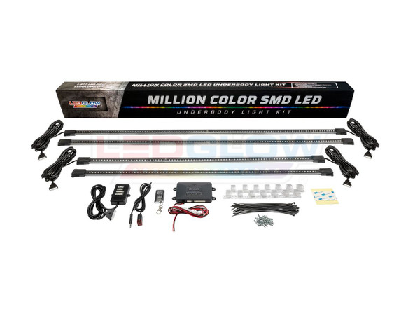 Million Color Wireless SMD LED Underbody Lighting Kit What's Included