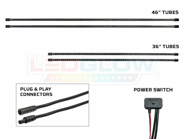 Slimline Underbody Tubes, Plug & Play Connectors & Power Switch