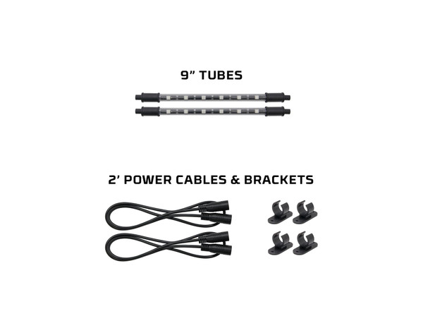 2pc 9" Add-On Tubes for Million Color Home Theater Kit