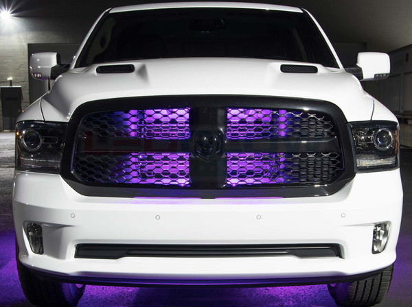 24" Purple SMD LED Add-On Grille Light Installed