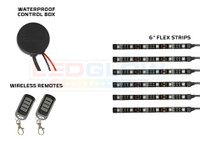 Advanced Red Motorcycle SMD LED Flexible Strips, Waterproof Control Box, & Wireless Remotes