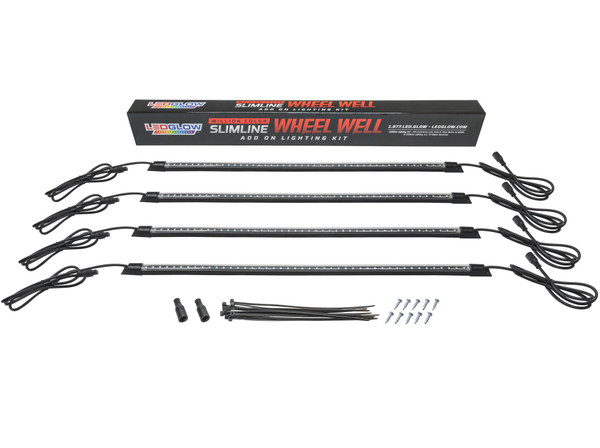 Everything Included with the Add-On Wheel Well Lighting Kit for Million Color Slimline Underglow