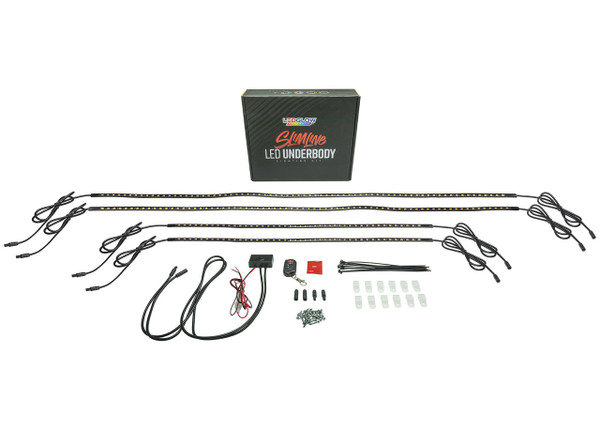 Flexible Orange Slimline LED Underbody Lighting Kit Unboxed