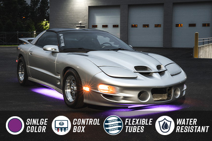 Purple Flexible Slimline LED Car Underbody Lighting Kit