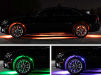 4pc Million Color LED Wheel Well Add-On Lighting Kit for Flexible Slimline Underbody Kits