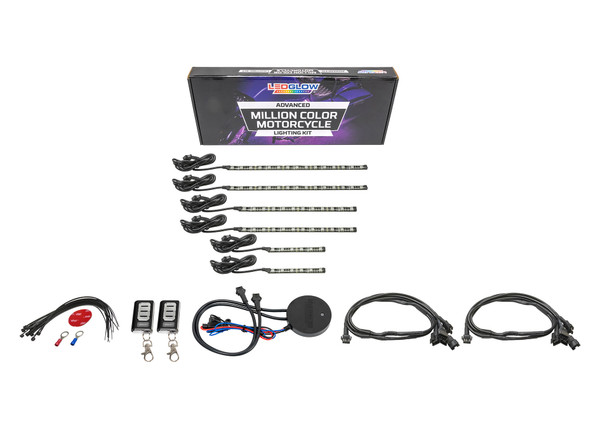 6pc Advanced Million Color SMD LED Motorcycle Lighting Kit with Smartphone Control Unboxed