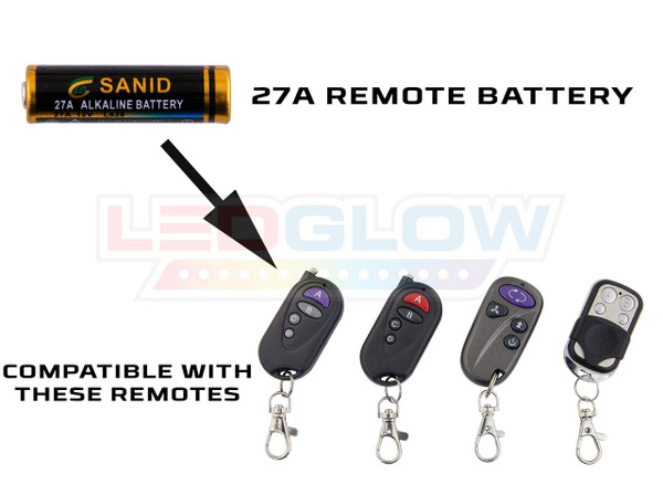 LEDGlow Replacement 27a Battery / Remotes