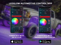 LEDGlow Automotive Control App Compatibility with iOS 9.1 & Up and Android KitKat 4.4 & Up
