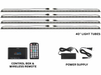 Million Color 40" LED Lighting Tubes, Control Box & Wireless Remote