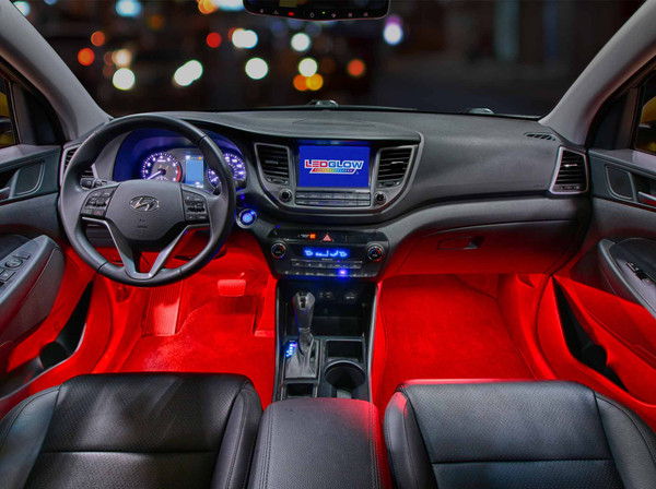 4pc Red LED Car Interior Lights 4pc Red LED Car Interior Lights