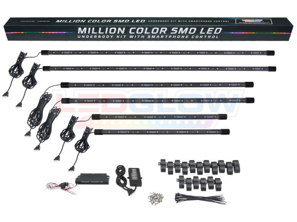 Million Color SMD LED Truck Underbody Lighting Kit with Smartphone Control Unboxed