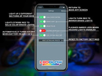 LEDGlow Motorcycle Control App Settings Callouts
