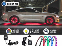 4pc 14" Million Color LED Wheel Ring Add-On Lighting Kit for Bluetooth & Wireless Underbody Kits