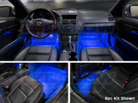 8pc Flexible LED Million Color Interior Lights Installed - Blue
