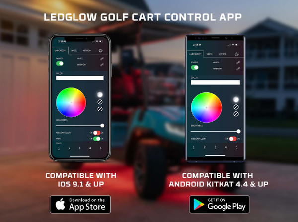 LEDGlow Golf Cart Control App Features