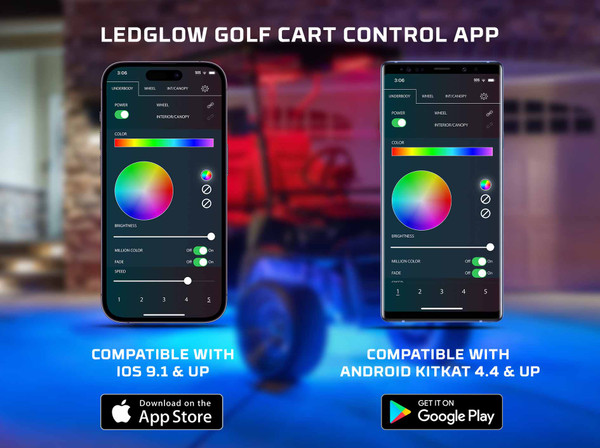 LEDGlow Golf Cart Control App Features