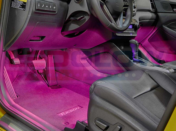 4pc Pink LED Car Interior Lights