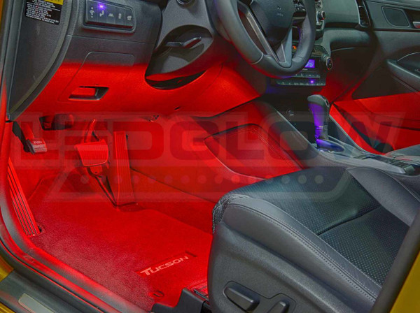 4pc Red LED Car Interior Lights