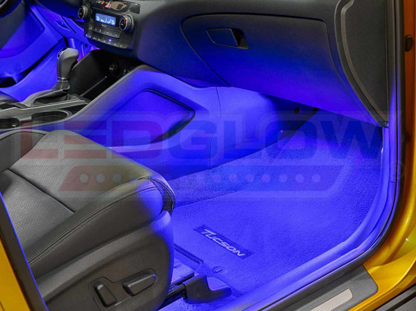 4pc Blue LED Car Interior Lights