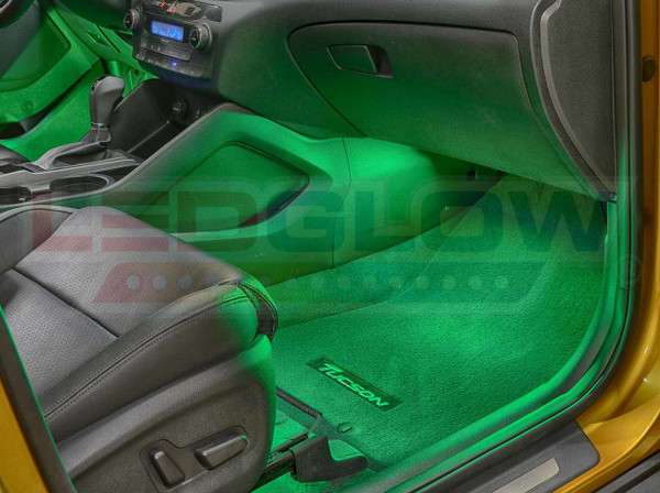 4pc Green LED Car Interior Lights