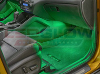 4pc Green LED Car Interior Lights