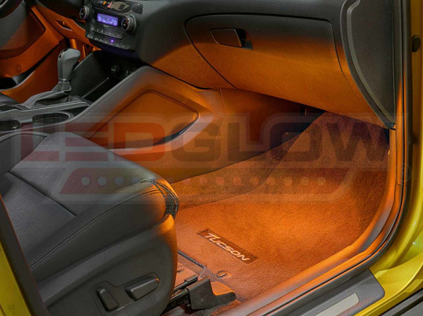4pc Orange LED Car Interior Lights