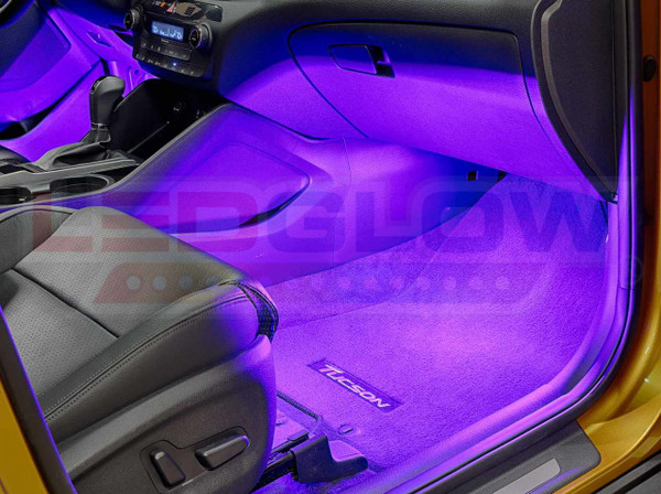 4pc Purple LED Car Interior Lights