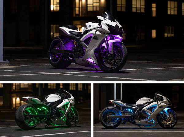 Advanced Million Color LED Motorcycle Lighting Kit for Sportbikes