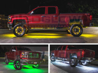 Installed Gallery of 4pc Million Color LED Wheel Ring Light Kit 