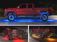Installed Gallery of 4pc Million Color LED Wheel Ring Light Kit 