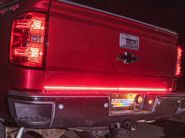2pc 60" Double Row Tailgate LED Light Bar with White Reverse Lights