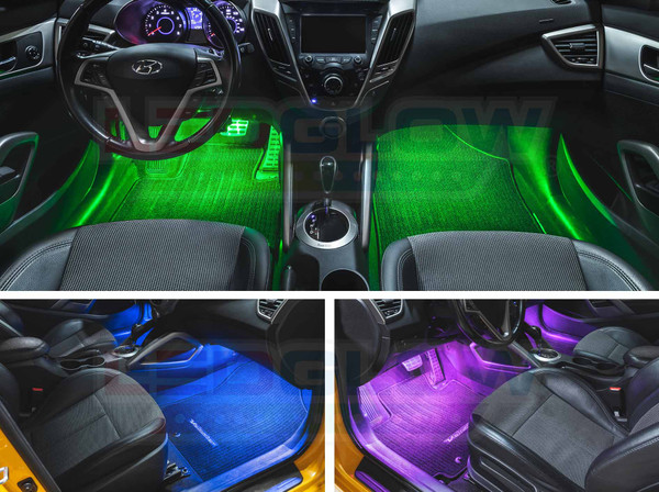 2pc 7 Color Interior LED Lights