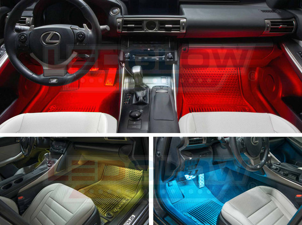 4pc. Expandable 7 Color SMD LED Interior Lights Kit