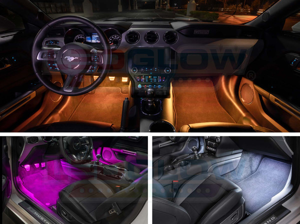 Orange, Pink, White Interior LED Lights