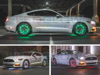 Installed Gallery of 4pc Million Color LED Wheel Ring Light Kit 