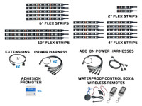 Parts Included with Advanced Million Color LED Motorcycle Lighting Kit for Harley Davidson Sportster
