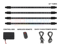 Green Expandable SMD LED Interior Tubes, Control Box, Wireless Remotes, & Daisy Chain Power Wires