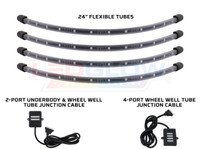 4pc Million Color Flexible LED Wheel Well Lighting Add-On Kit
