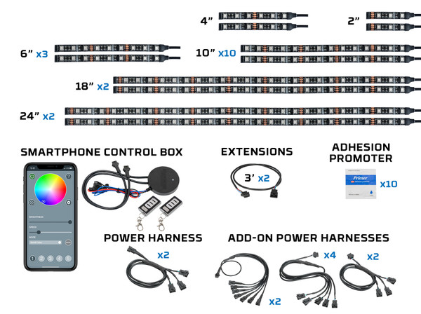 Bluetooth Advanced Million Color LED Lighting Kit with Smartphone Control for Can-Am Spyder