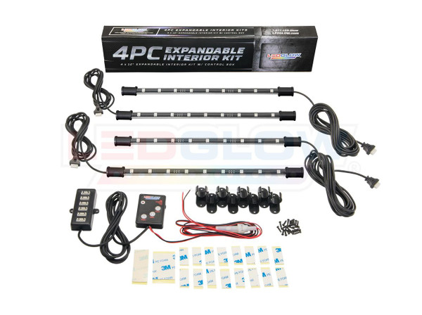 4pc Expandable 7 Color SMD LED Interior Lights Unboxed