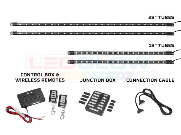 4pc Million Color Golf Cart Expandable Underbody Light Kit