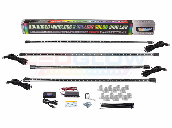 Advanced 3 Million USB Wireless LED Underbody Lighting Kit Unboxed