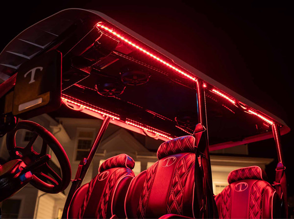 4pc Canopy Add-On Lighting Kit for Bluetooth Million Color LED 6-Seater Golf Cart Kits