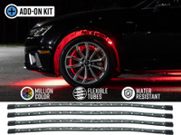 4pc Flexible Million Color LED Wheel Well Add-On Lighting Kit for Slimline Underbody Kits