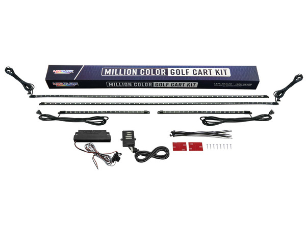 Bluetooth Million Color LED 6-Seater Golf Cart Underbody Lighting Kit with Smartphone Control Unboxed