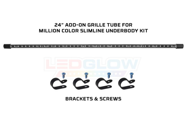 24" Million Color LED Add-On Grille Light Tube for Slimline Underbody Kits
