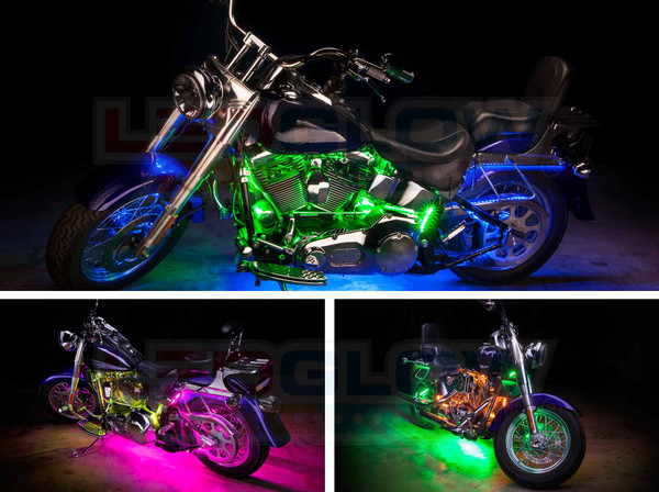 Advanced Million Color Motorcycle Light Kit Installed
