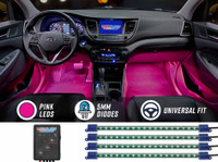 4pc Pink LED Car Interior Lights