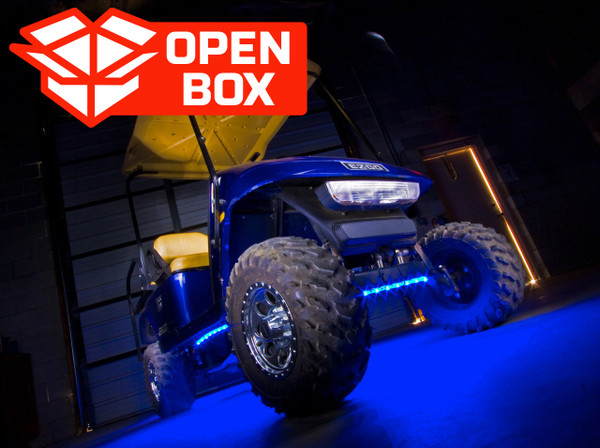 4pc Blue Slimline LED Golf Cart Underbody Lighting Kit | Open-Box